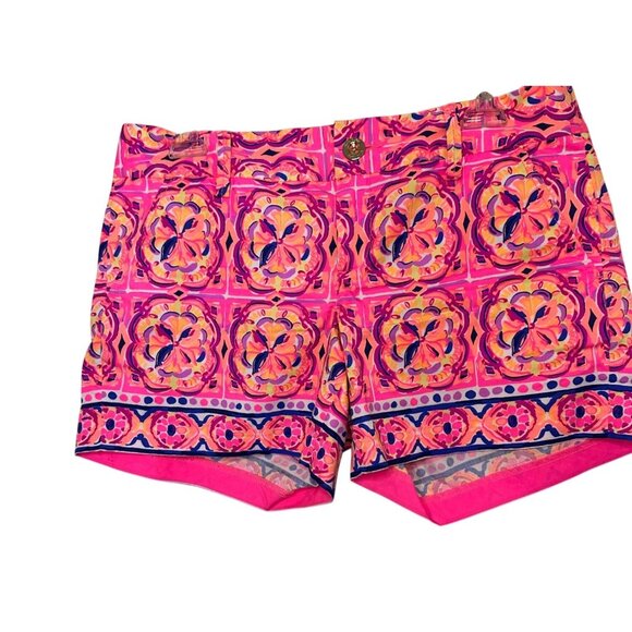 Lilly Pulitzer Callahan Short Size 6 5" Inseam Pink Fusion Rock House Cotton - Picture 2 of 5